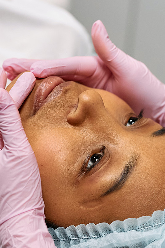 Lady having a skin treatment